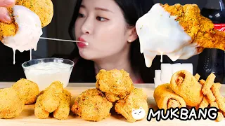 뿌링파티 * 뿌링클치킨 뿌링치즈볼 치즈스틱 핫도그 감자 먹방 | CHEESE POWDER FRIED CHICKEN & SIDES ! PRINKLE CHICKEN MUKBANG