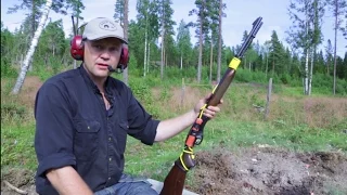 Rifle explosion with Swedish dynamite