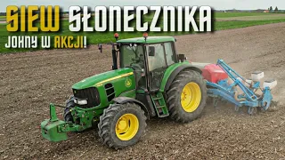 Siew Słonecznika! 🔥Szeroki John Deere w Akcji! 🔥 Monosem NG Plus 🔥 John Deere 6830 🔥