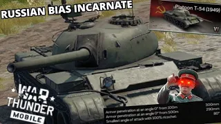 RUSSIAN BIAS INCARNATE IN WTM?? T-54 (1949) In War Thunder Mobile