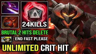 WTF 2 Hits Delete Unlimited Crit Chaos Knight 100% Raid Boss with Silver Edge 7.31 Dota 2