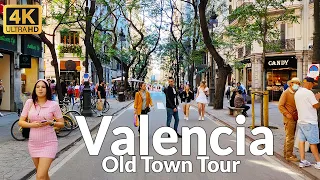 4k Walking Tour of Valencia Old Town, Spain (Ultra HD 60fps) - Beautiful City Tour