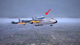 Boeing 747 400 Successful Rescues By Antonov 990 After Engine Failure | RDS FLIGHT | Xplane11