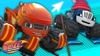 Blaze Bobsled Monster Machine! w/ AJ | Science Games for Kids | Blaze and the Monster Machines