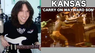 British guitarist analyses Kansas' VERY energetic performance in 1978!