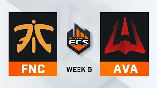 Fnatic vs Avangar - Map 1 - Mirage (ECS Season 7 - Week 5 - DAY2)