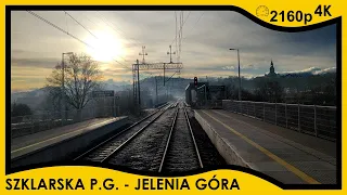 [CABVIEW] Szklarska Poręba Górna ➡️ Jelenia Góra (szlak po modernizacji) // 4K 30fps, prędkość