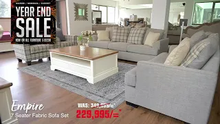 Year End Sale 2020 | 7 Seater Fabric Sofa Set - Empire  | Furniture Palace