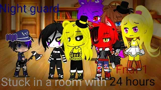 Nightguards stuck in a room with Fnaf 1 for 24 hours.