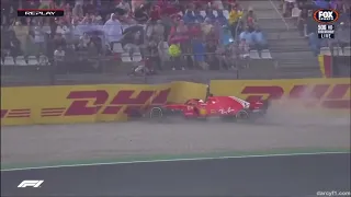 Sebastian Vettel crash German GP 2018