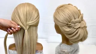 Easy hairstyle for medium hair.Beautiful hairstyles step by step