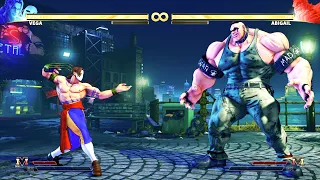 Vega vs Abigail (Hardest AI) - Street Fighter V (PS5 4K60FPS)