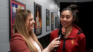 Kayla Padilla on USC WBB's 2OT game against UCLA, advancing to conference title game