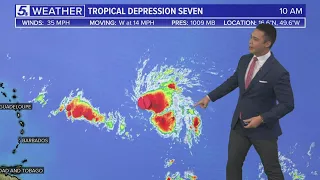 TROPICS UPDATE: Tropical Depression Seven forms in the Atlantic