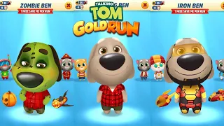 Talking Ben, Iron Ben, Zombie Ben Gameplay | Talking Tom Gold Run Game