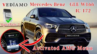 Активация AMG меню Mercedes GLE 350 w166 2018 года выпуска, через ОБД2 разъем. Vediamo!