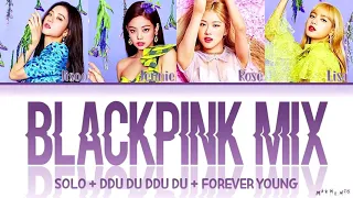 BLACKPINK- 'SOLO'+ 'DDU-DU DDU-DU +'FOREVER YOUNG Lyrics (블랙 핑크 SOLO + 뚜두 두 + Forever Young 가사)