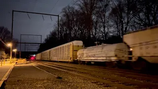 CSX trains. Some cool night time train watching.