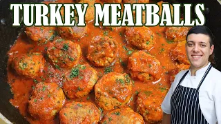 Juicy Turkey Meatballs Recipe | How to Make Meatballs by Lounging with Lenny