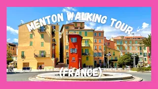 Menton Walking Tour | Old Town | Beach| French Riviera | Cote d Azur | ASMR | 4K | ​​🍊​🍋​​