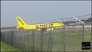 Nice Pushback but HORRIBLE takeoff. Spirit Airlines A319-132 at Mercedita Airport (PSE) 7/21/23.
