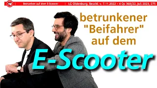 Betrunkener "Beifahrer" auf dem E-Scooter: § 316 StGB