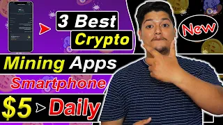 Mine $5 Crypto Daily 🔥 - 3 New Crypto Mining Apps In 2023 🤑 | Best Bitcoin Mining Apps 2023 🎁