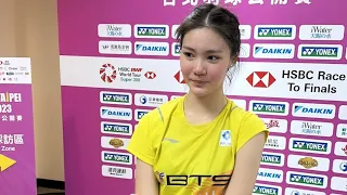 น้องพิ้งค์ พิชฌามลณ์ สร้างเซอร์ไพรส์เข้ารอบรองชนะเลิศ #taipeiopen2023 อายุ 16 ปี สื่อจีนรุมสัมภาษณ์