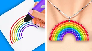Cute Polymer Clay and 3D Pen Jewelry || Easy Craft Ideas
