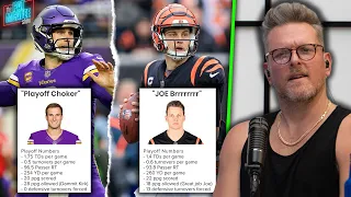 This Kirk Cousins vs Joe Burrow Playoff Stat Comparison Is INSANE | Pat McAfee Reacts
