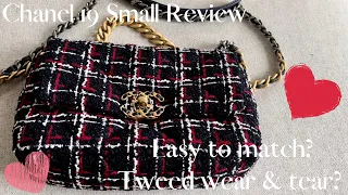 Chanel 19: should you get a tweed bag? Easy to style? Wear & tear? Mod shots