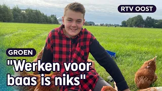 Sem (13) heeft een mobiel kippenhok met 100 kippen | RTV Oost