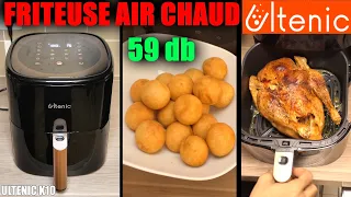 ULTENIC K10 friteuse à air chaud 5L silencieuse (59 DB) sans huile Compatible avec Google et Alexa