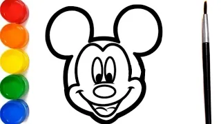 How to draw mickey mouse | mickey mouse drawing easy step by step for kids