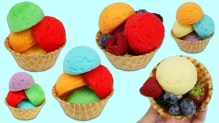 How to Make Rainbow Gummy Ice Cream Scoops In Waffle Bowls | Fun & Easy DIY Jello Desserts!