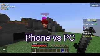 Mobile User vs PC Player - PojavLauncher (otg mouse & kb)