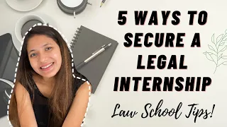 5 ways to Secure a Legal Internship| How to Find Internships| Law School Tips || Harshi Baldota