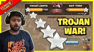 50 vs 50 Trojan War | LAST 10 MINUTES 100 ATTACKS | CLASH OF CLANS