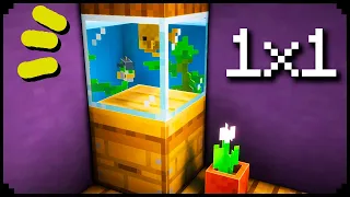 🦊Como fazer um MINI AQUÁRIO no MINECRAFT