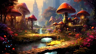 The Peacefulness of the Glowing Mushroom Forest | Relax and Sleep Well with Magical Forest Music