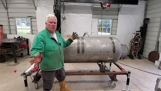 BBQ Smoker Cutting the Doors - 250 Gallon Cooker Build Episode #2