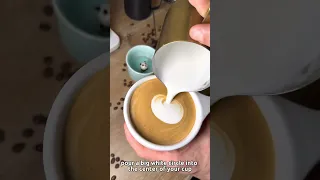 The cutest latte art cat tutorial  🐱😍 #latteartcity #cat