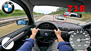 BMW E46 318i TOP SPEED DRIVE ON GERMAN AUTOBAHN 🏎