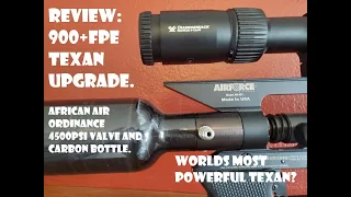 957 FPE Airforce Texan big bore African Air Ordnance .457 4500psi upgrade w/ carbon tank. LSS SS