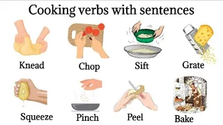 Cooking Verbs In English | Cooking Vocabulary with Sentences.