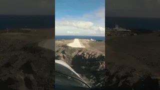 Landing at World's Shortest Commercial Runway | 1,300 foot Runway in Saba Island!