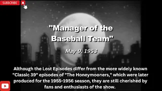 The Honeymooners  Lost Episodes S01E33 Manager of the Baseball Team