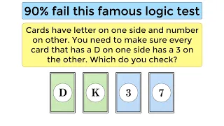 Can you pass the famous Wason selection task? A simple riddle that most people miss