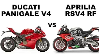 Ducati Panigale V4 vs Aprilia RSV4 RF-compare test