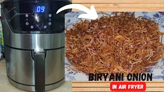Air fryer Crispy onion for Biryani Recipe || NOON East Digital Airfryer || 1400w Zero oil frying